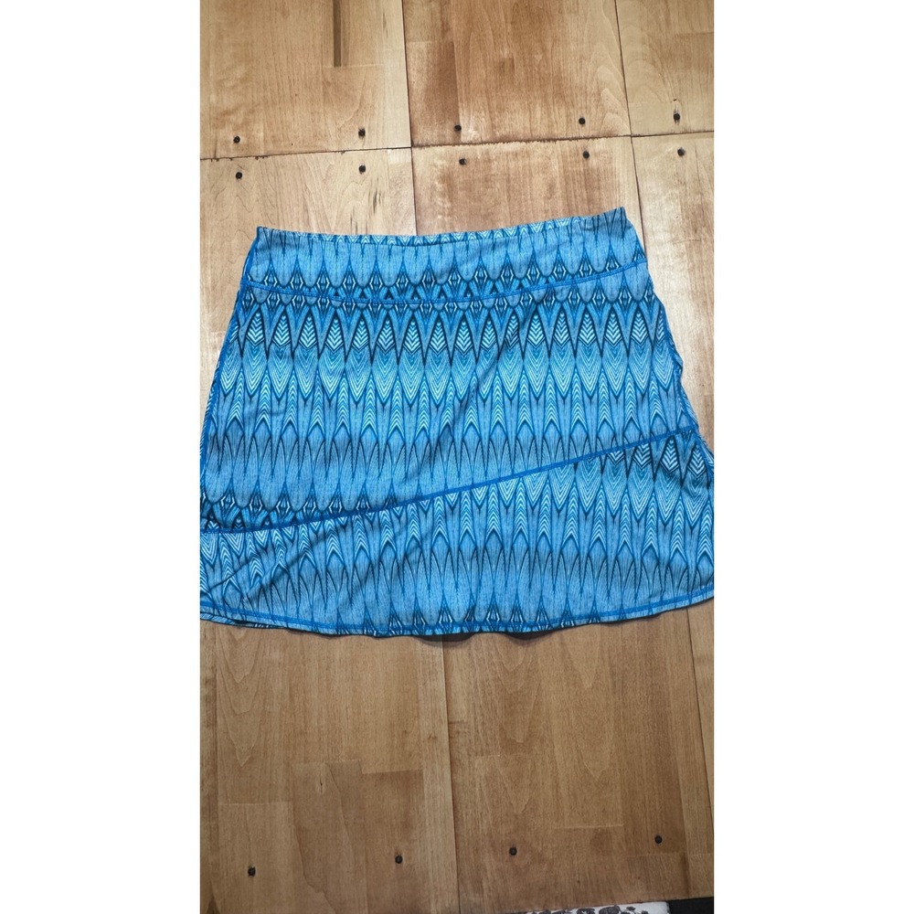 Prana Womens XL Blue Geometric‎ Print Athletic Skort Activewear Skirt